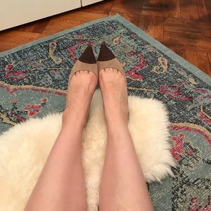 Oscar De La Renta Suede and Snakeskin Pump, 40 9.5